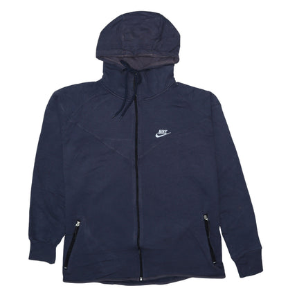 Mens UK Size 2XL Nike Blue Full Zip Hoodie