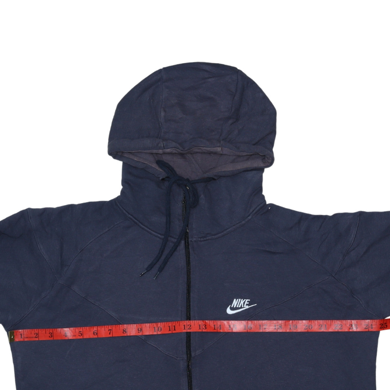 Mens UK Size 2XL Nike Blue Full Zip Hoodie