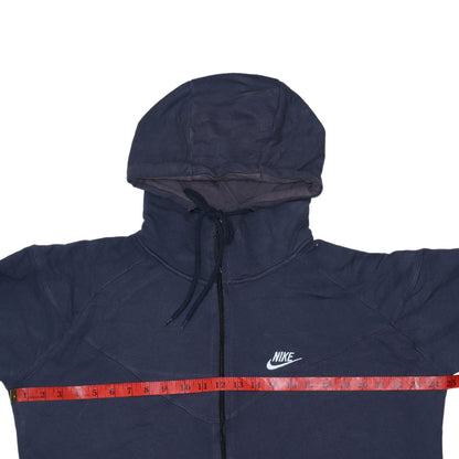 Mens UK Size 2XL Nike Blue Full Zip Hoodie