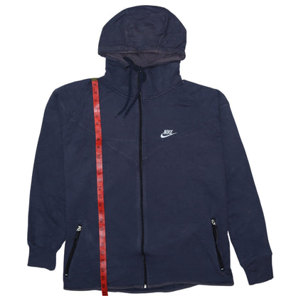Mens UK Size 2XL Nike Blue Full Zip Hoodie