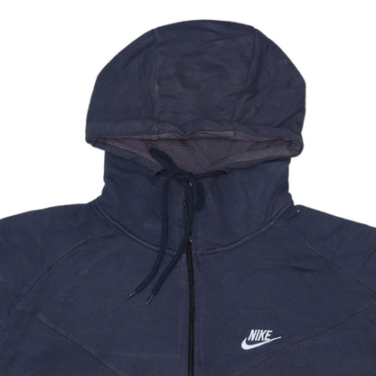 Mens UK Size 2XL Nike Blue Full Zip Hoodie
