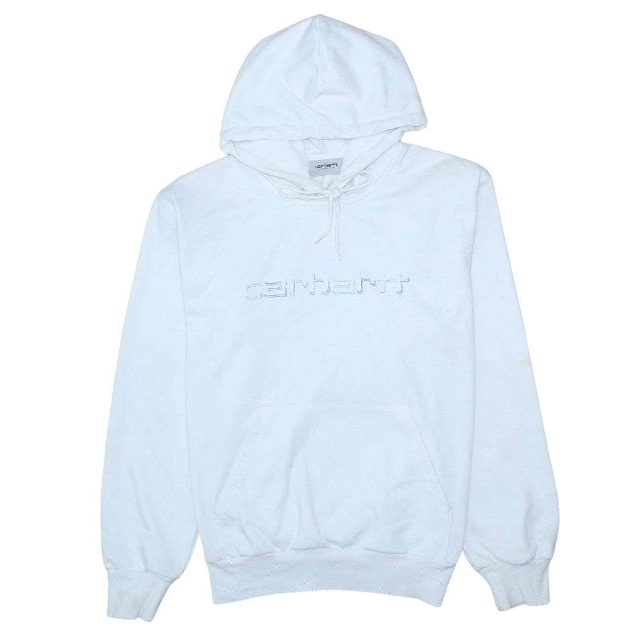 Mens UK Size M Carhartt White Pullover Hoodie