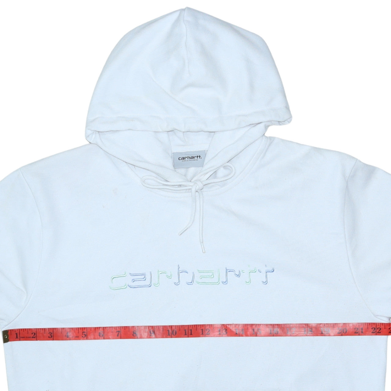 Mens UK Size M Carhartt White Pullover Hoodie