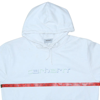 Mens UK Size M Carhartt White Pullover Hoodie