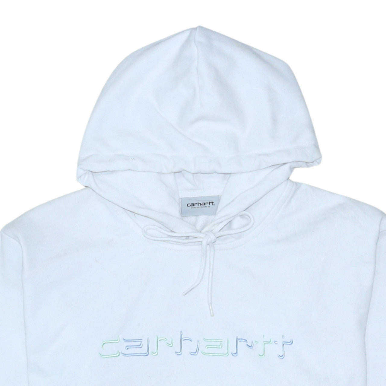 Mens UK Size M Carhartt White Pullover Hoodie