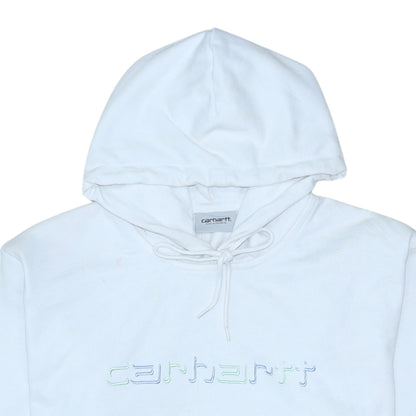 Mens UK Size M Carhartt White Pullover Hoodie