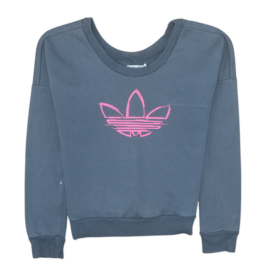 Womens UK Size 8 adidas Grey Pullover Sweatshirt