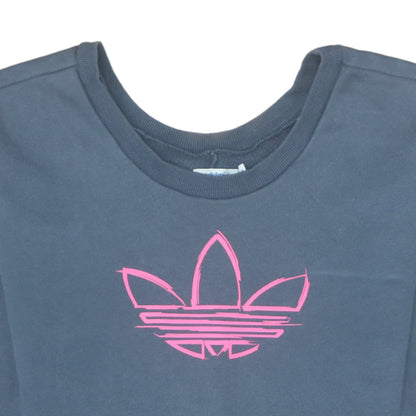 Womens UK Size 8 adidas Grey Pullover Sweatshirt