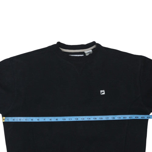 Mens UK Size M FILA Black Pullover Sweatshirt