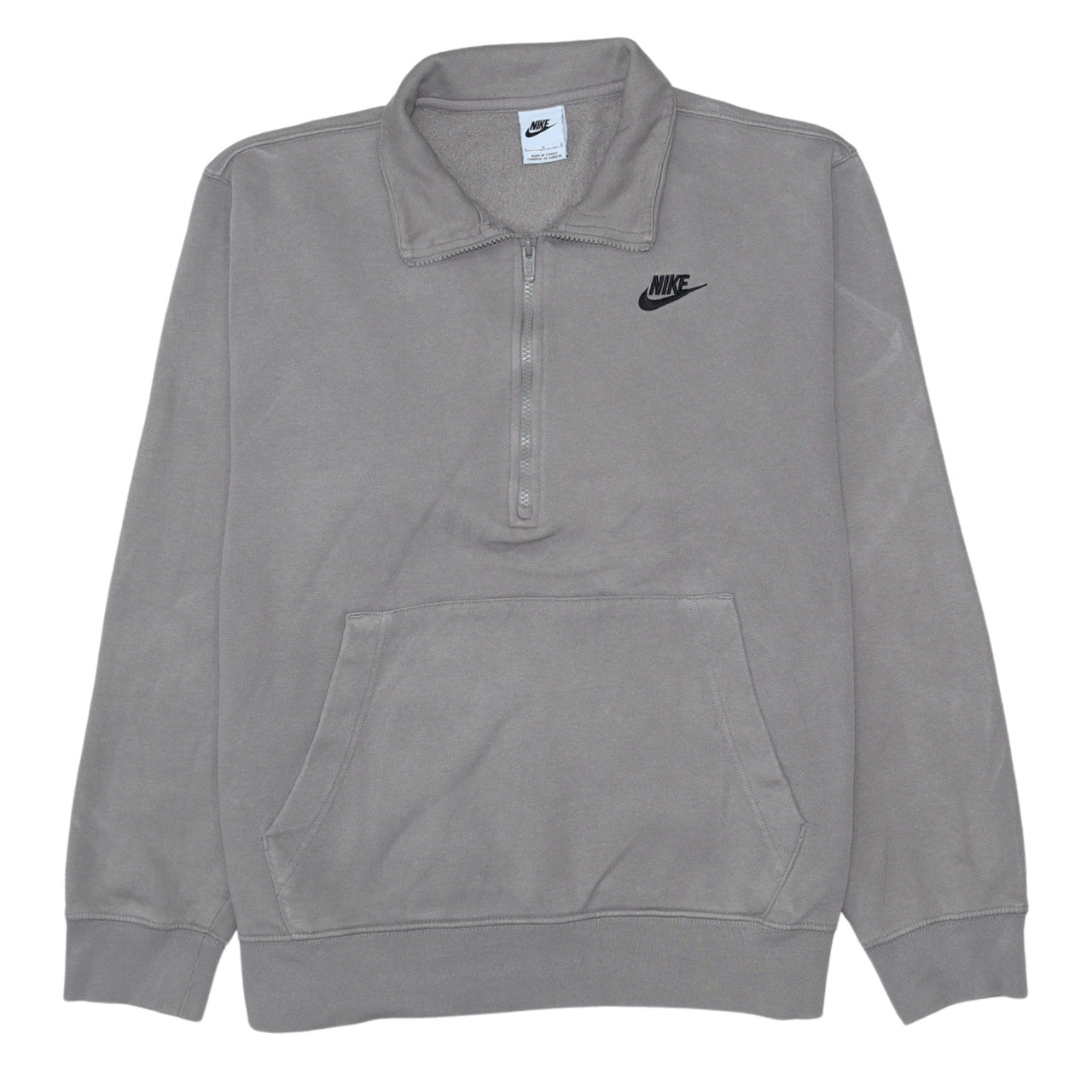 Mens UK Size L Nike Grey Henley Sweatshirt