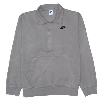 Mens UK Size L Nike Grey Henley Sweatshirt