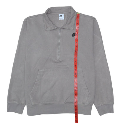 Mens UK Size L Nike Grey Henley Sweatshirt