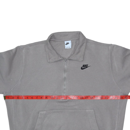 Mens UK Size L Nike Grey Henley Sweatshirt