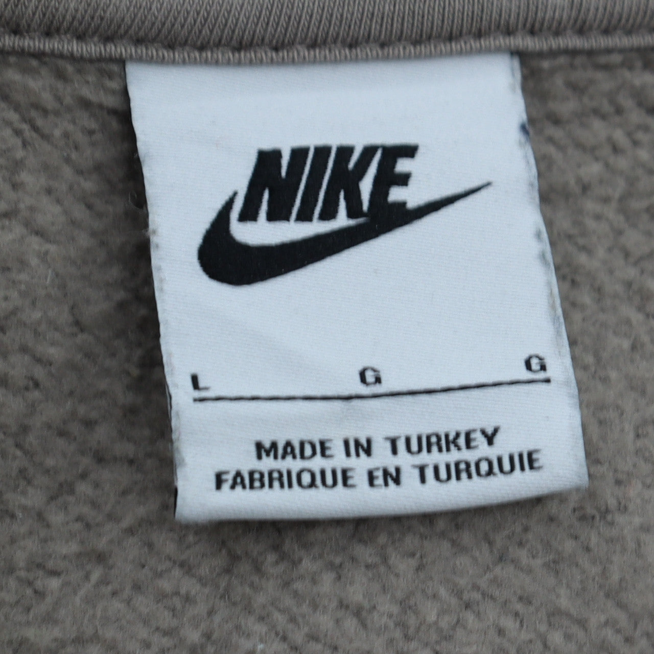 Mens UK Size L Nike Grey Henley Sweatshirt