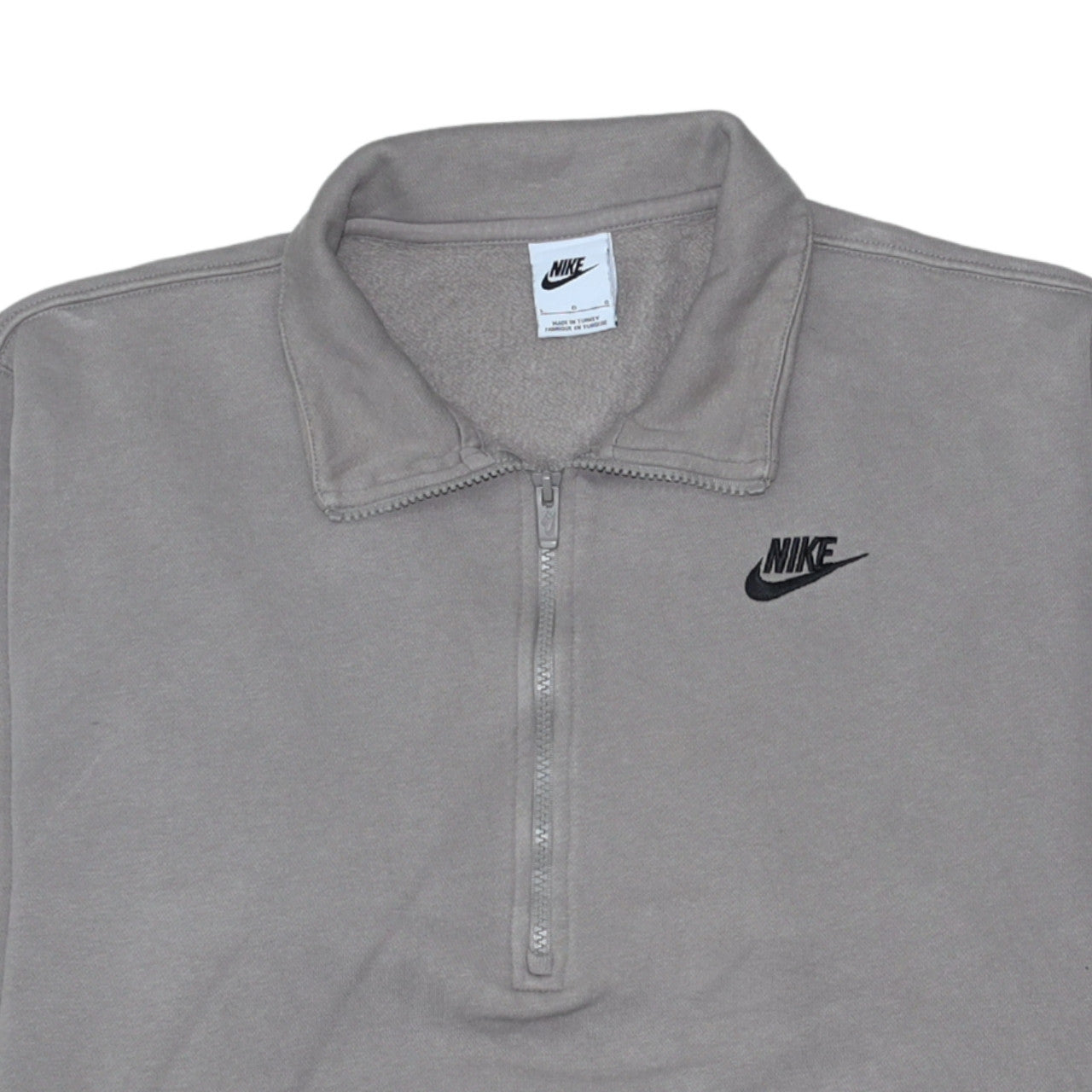 Mens UK Size L Nike Grey Henley Sweatshirt