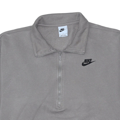Mens UK Size L Nike Grey Henley Sweatshirt