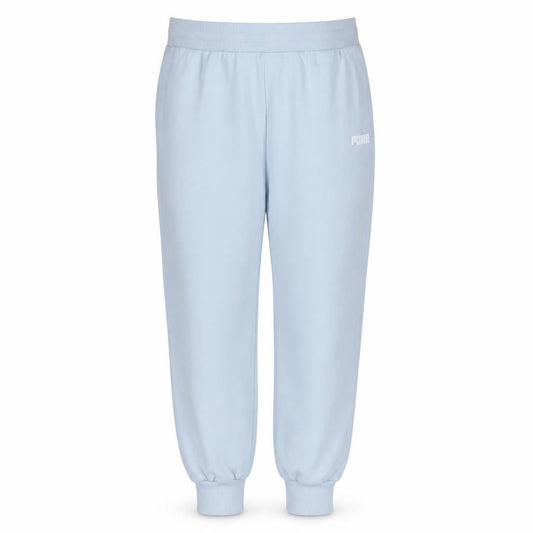 Front view of Puma Men's Blue Jogger Trousers, size M, Elastic Waist Regular Fit