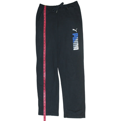 Puma Men’s Black Sweatpants M Regular Fit Drawstring Activewear Trousers