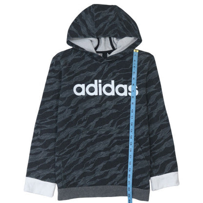 Boys UK Size L adidas Black Pullover Hoodie