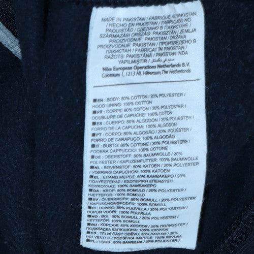 Mens UK Size L Nike Blue Full Zip Hoodie
