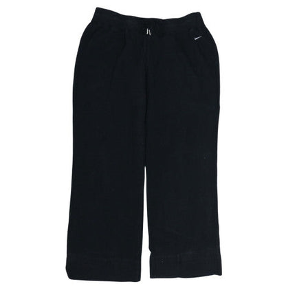 Nike Womens Black Fleece Sweatpants L Regular Fit Elastic Waist