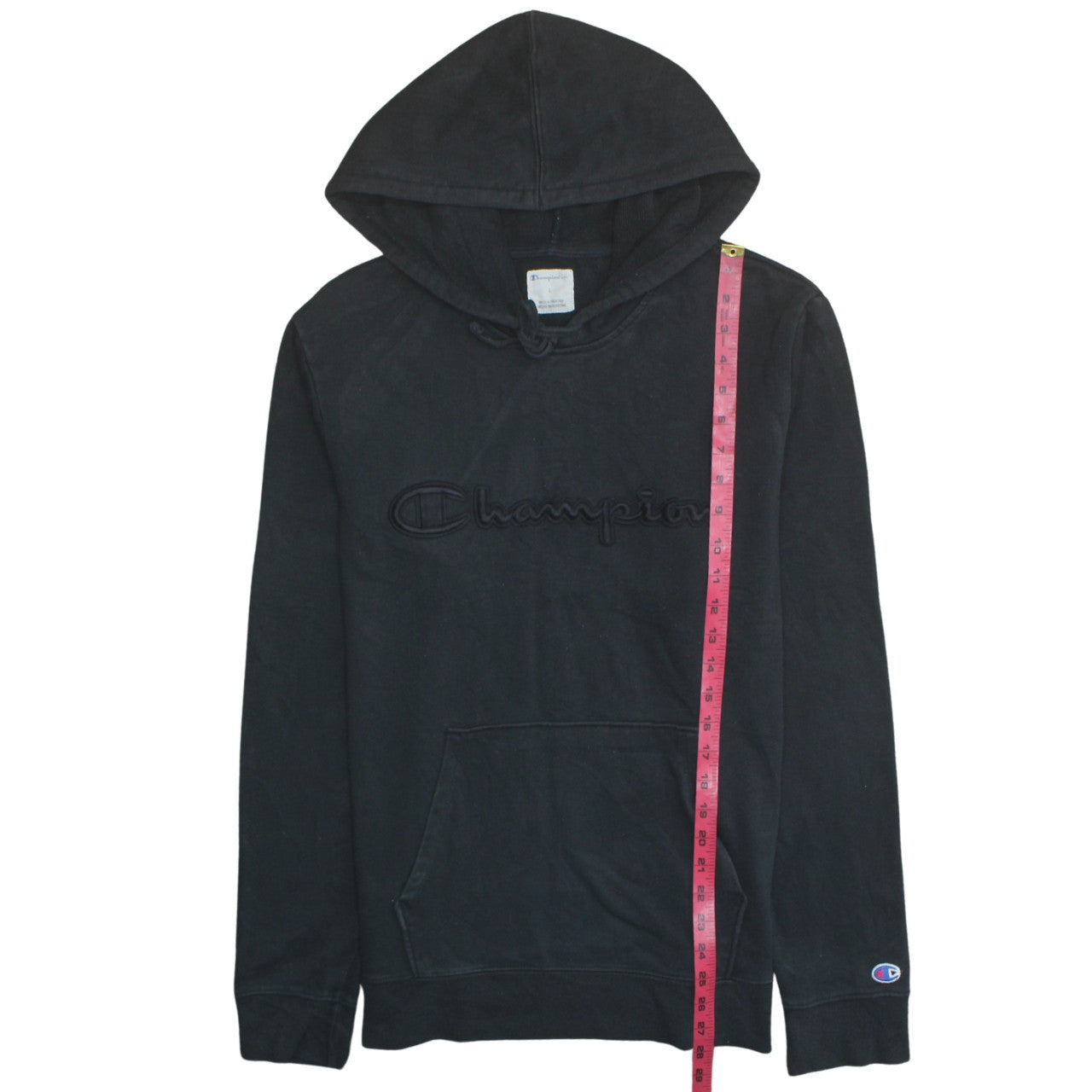 Mens UK Size L Champion Black Pullover Hoodie