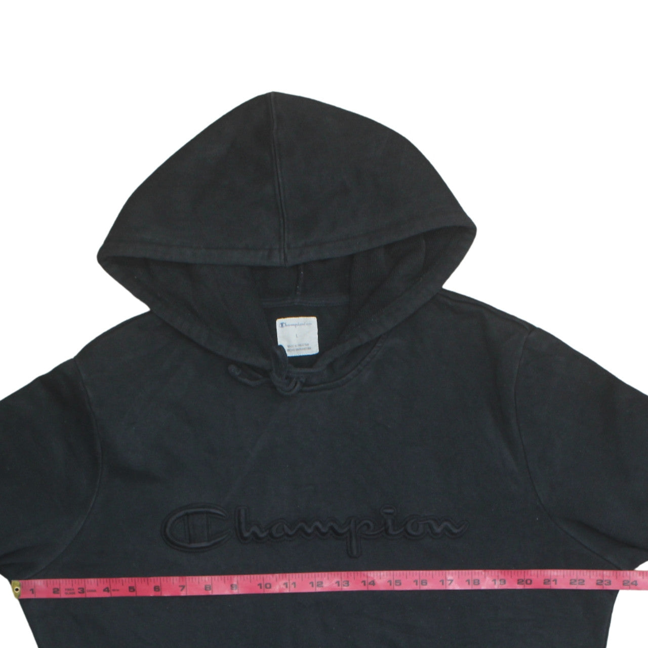 Mens UK Size L Champion Black Pullover Hoodie