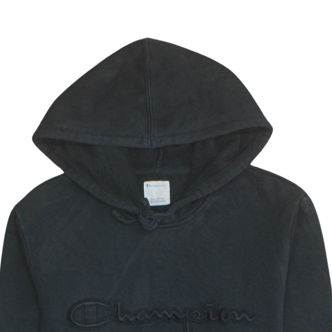 Mens UK Size L Champion Black Pullover Hoodie
