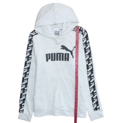 Mens UK Size L PUMA White Pullover Hoodie