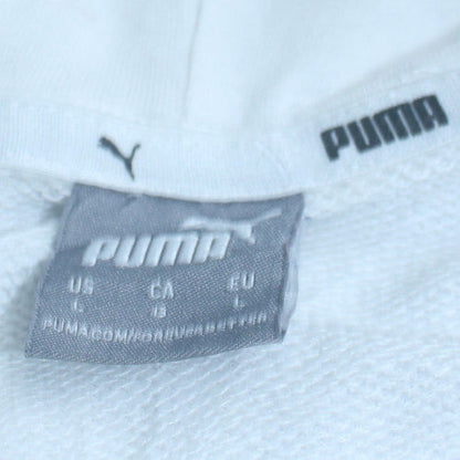 Mens UK Size L PUMA White Pullover Hoodie