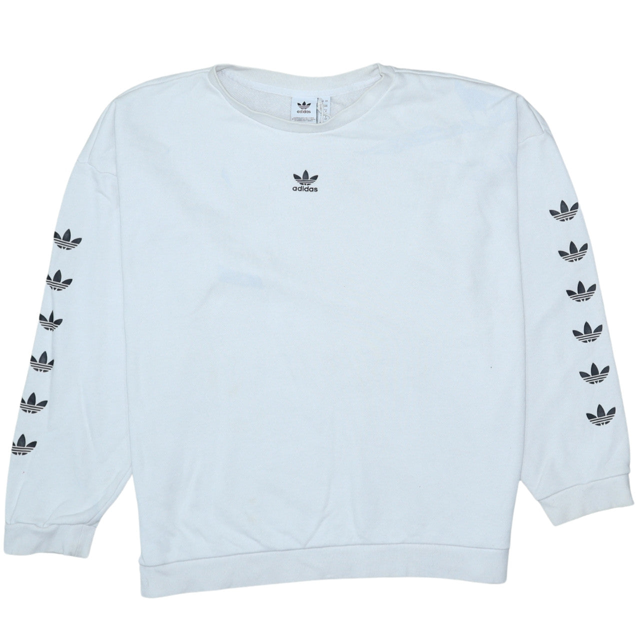 Womens UK Size 14 adidas White Pullover Sweatshirt