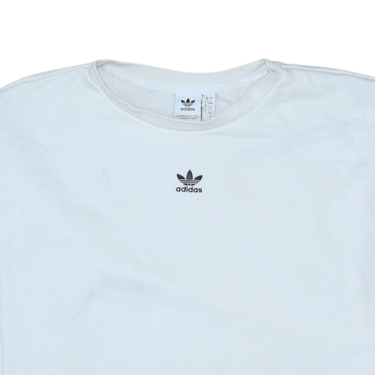 Womens UK Size 14 adidas White Pullover Sweatshirt