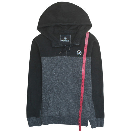 Mens UK Size M Hollister Multicoloured 1/4 Zip Hoodie