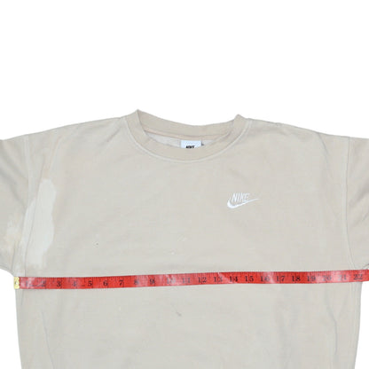 Nike Boys Beige Fleece Pullover Sweatshirt Size 146 Regular Fit
