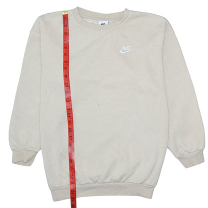 Nike Boys Beige Fleece Pullover Sweatshirt Size 146 Regular Fit