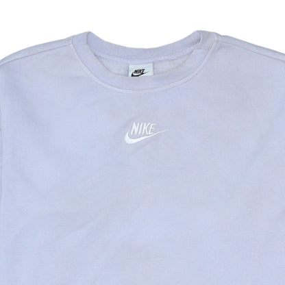 Nike Girls Purple XL Fleece Pullover Sweatshirt Crew Neck Logo Top