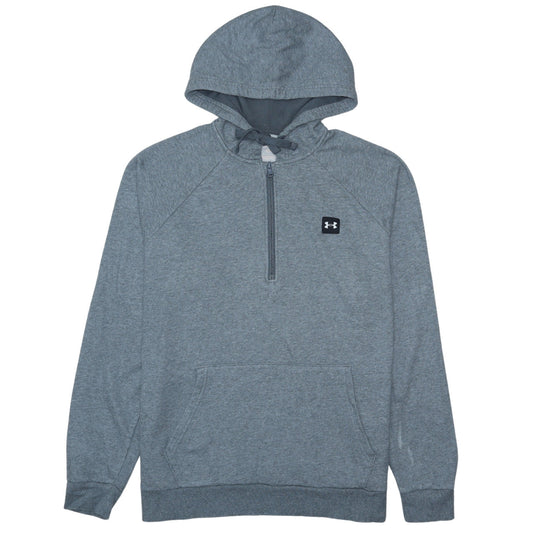 Mens UK Size L Under armour Grey 1/2 Zip Hoodie