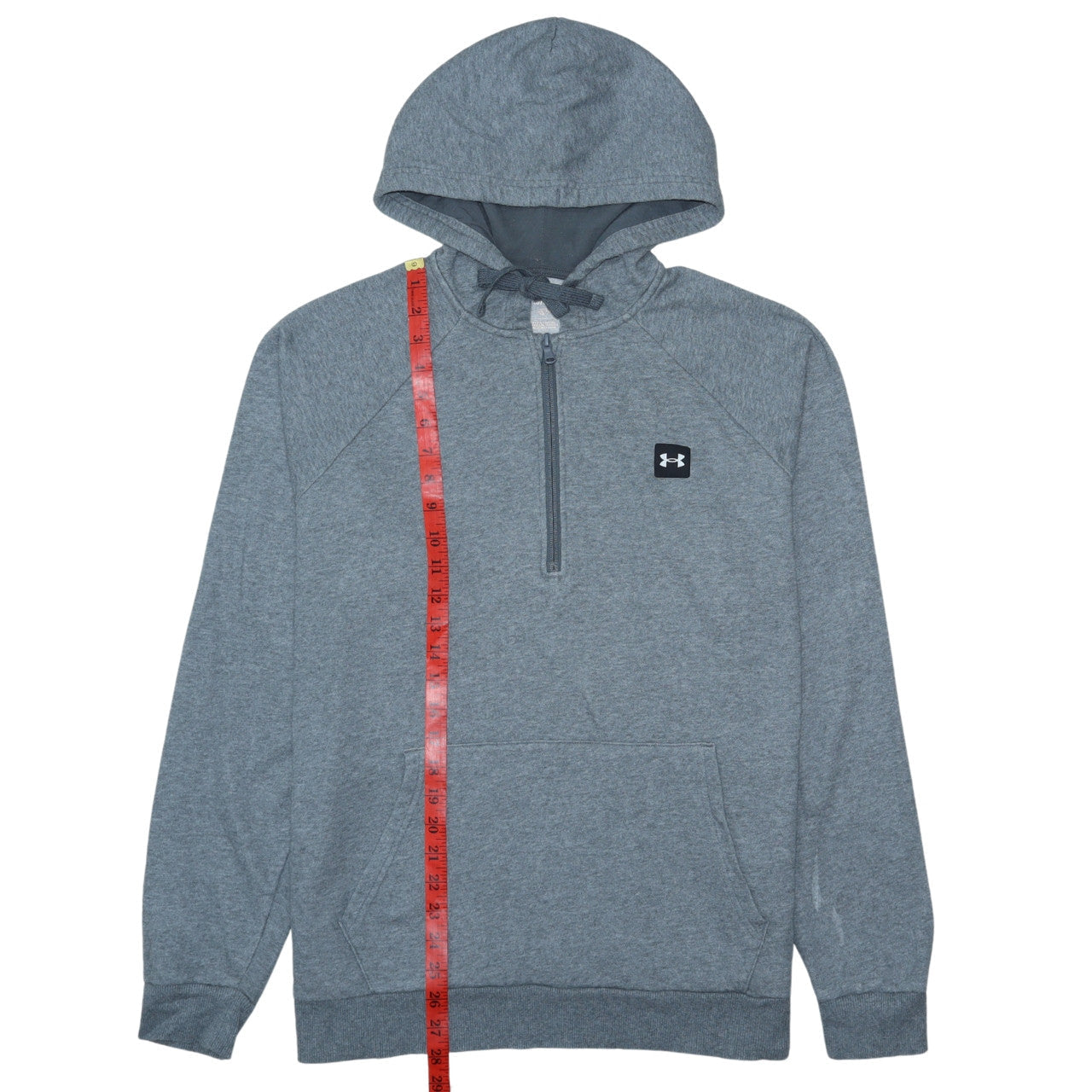 Mens UK Size L Under armour Grey 1/2 Zip Hoodie