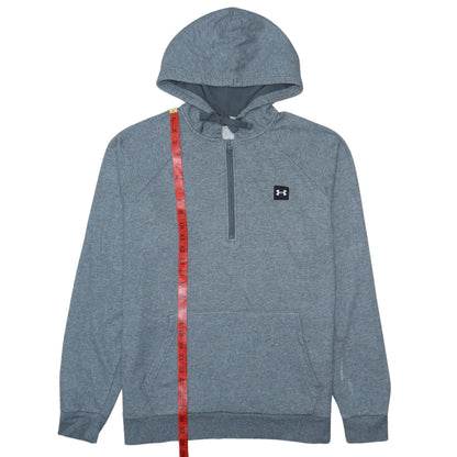 Mens UK Size L Under armour Grey 1/2 Zip Hoodie