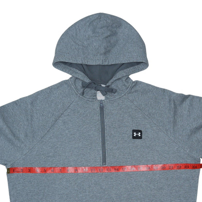 Mens UK Size L Under armour Grey 1/2 Zip Hoodie