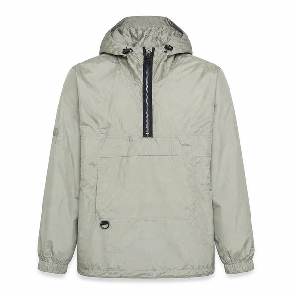 Whispering Smith Men's Beige L Hooded Anorak Lightweight Jacket
