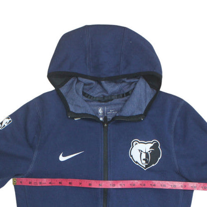 Nike Boys Blue Full Zip Hooded Short Sleeve Basketball Hoodie L 14-15 Yrs