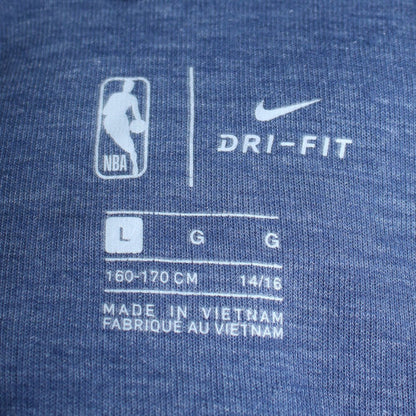 Nike Boys Blue Full Zip Hooded Short Sleeve Basketball Hoodie L 14-15 Yrs