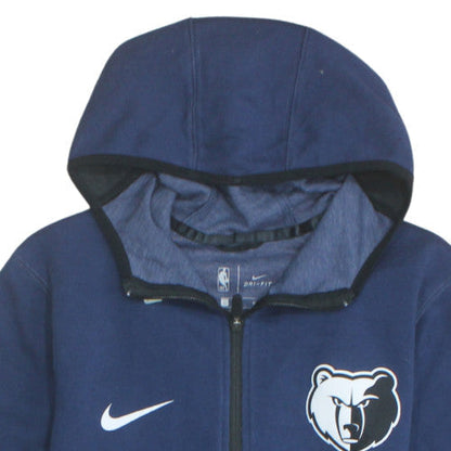 Nike Boys Blue Full Zip Hooded Short Sleeve Basketball Hoodie L 14-15 Yrs