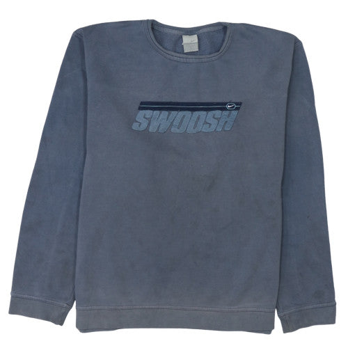Womens UK Size L Nike Blue Pullover Sweatshirt