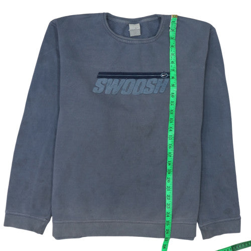 Womens UK Size L Nike Blue Pullover Sweatshirt