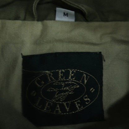 Green Leaves Men's Green Cotton Hooded Parka Jacket Size M