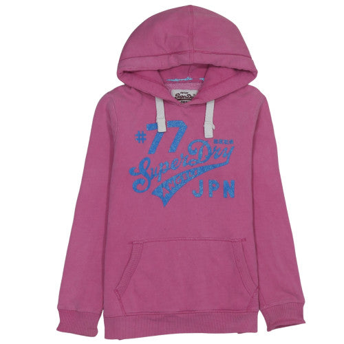 Womens UK Size M Superdry Pink Pullover Hoodie