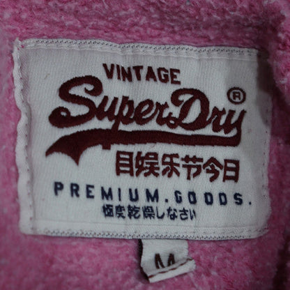 Womens UK Size M Superdry Pink Pullover Hoodie