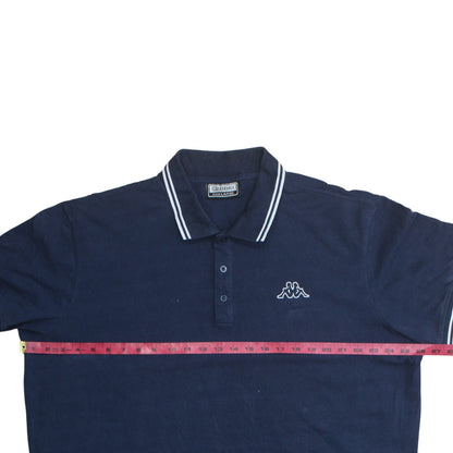 Kappa Men's Blue 3XL Cotton Polo Shirt Casual Sportswear